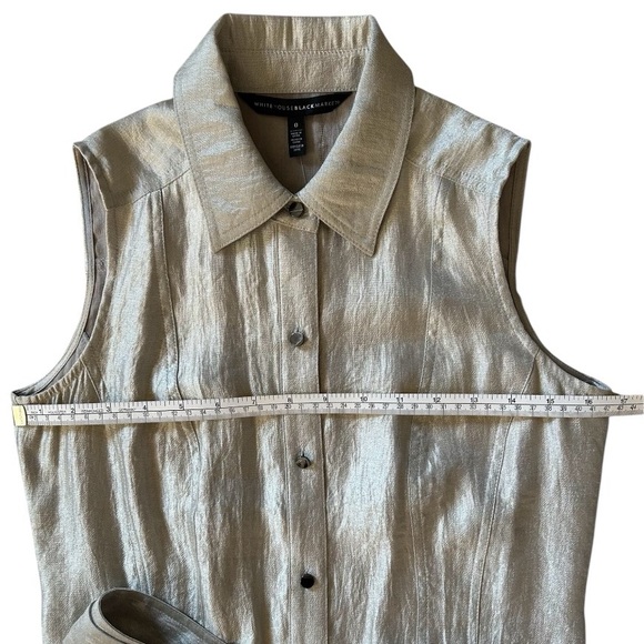 NWT WHBM Metallic Shirt Dress Sz 0 - Picture 9 of 15